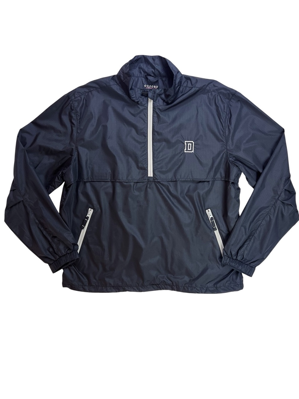 Duke University NCAA Oxford America‎ Black Ripstop Windbreaker Jacket Size Large